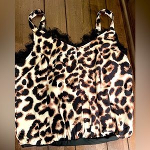 Leopard Tank Button Up Body Suit